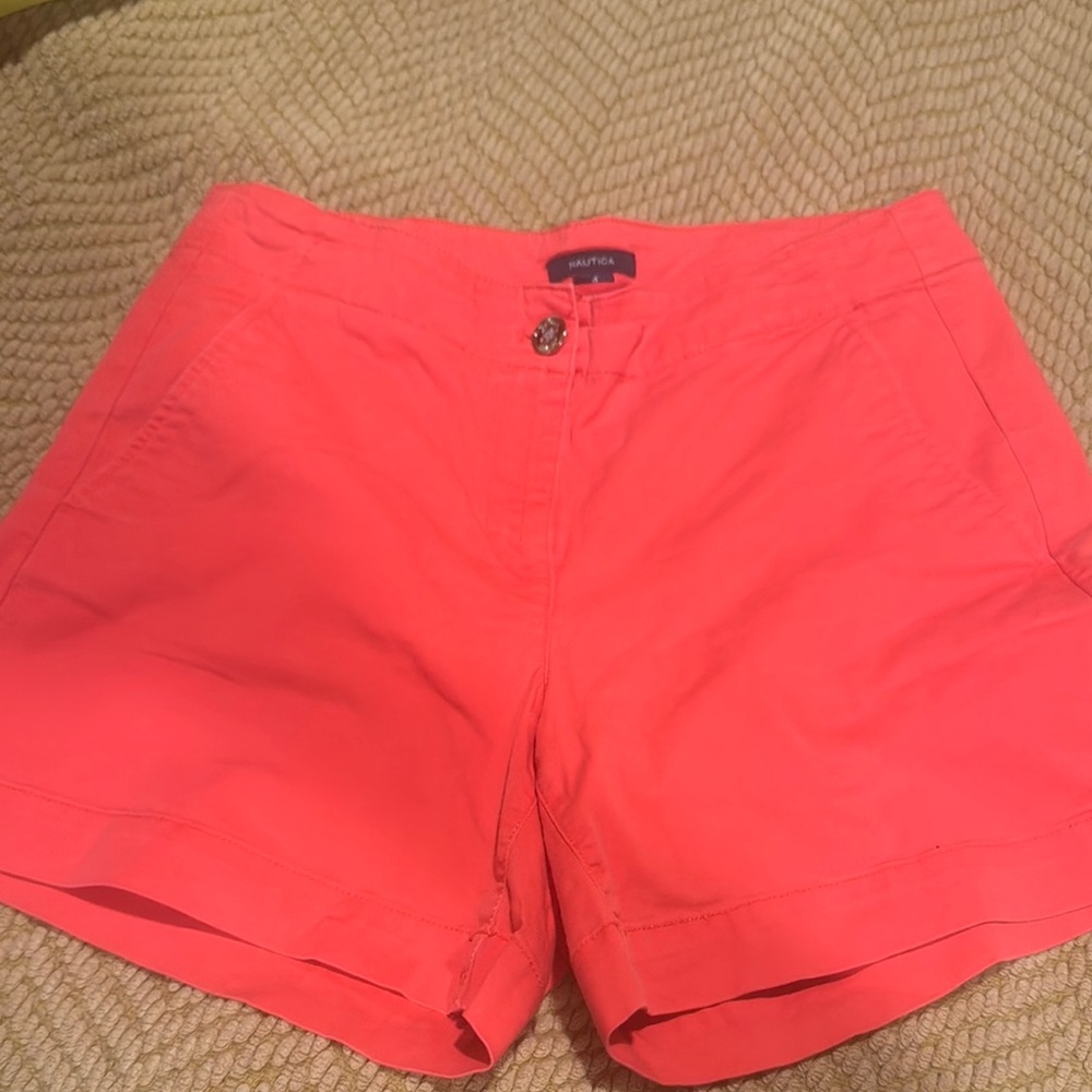 Nautica Pink Bermuda Shorts Classic Tailored Design